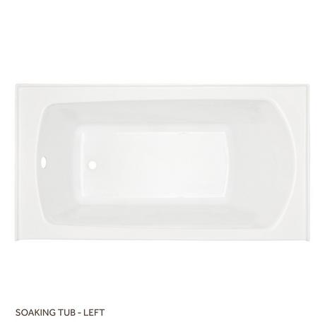 60" x 32" Bradenton Acrylic Alcove Soaking Tub  - White