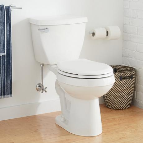 Bradenton Two-Piece Round Toilet with 14" Rough-In - 16" Bowl Height - White