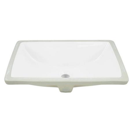 61" x 22" 3cm Quartz Vanity Top for Rectangular Undermount Sinks - Feathered White - White Sink