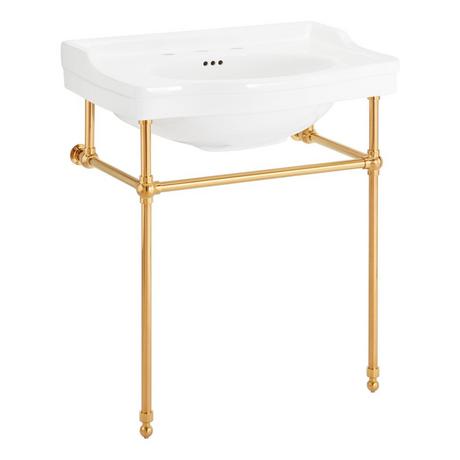 30" Cierra Console Sink with Brass Stand