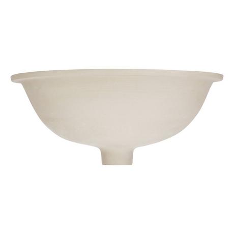 18" Oval Porcelain Undermount Bathroom Sink - White